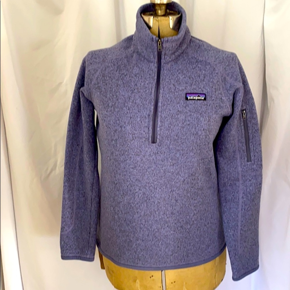 Patagonia, Purple Heather 1/4 zip fleece in size M